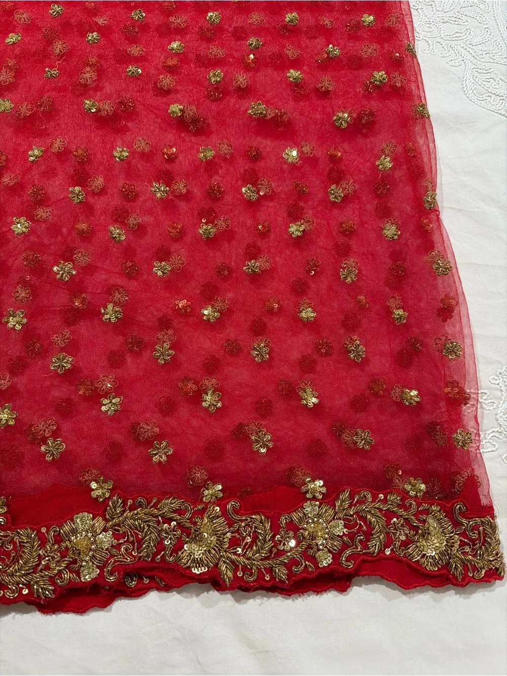 Bridal Red Hand Embroidered Lehnga Choli